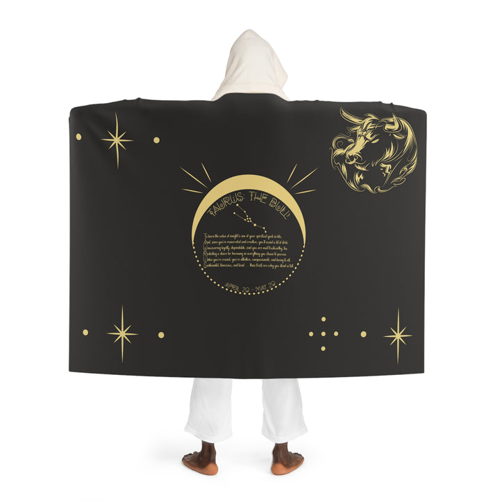 Taurus Acrostic Poem Sherpa Hooded Blanket