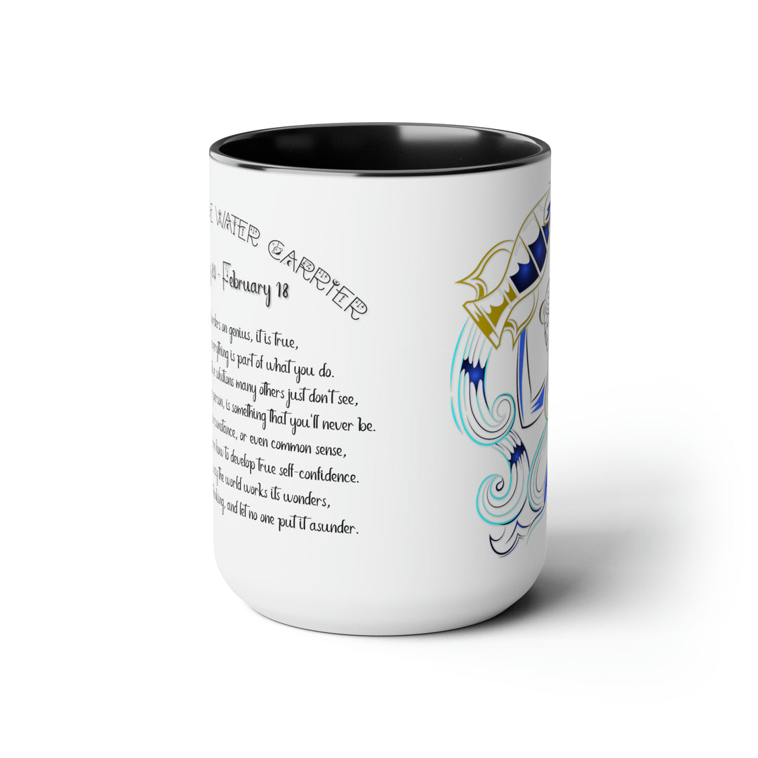 Written in the Stars Two-Tone Coffee Mugs - 15oz - Aquarius