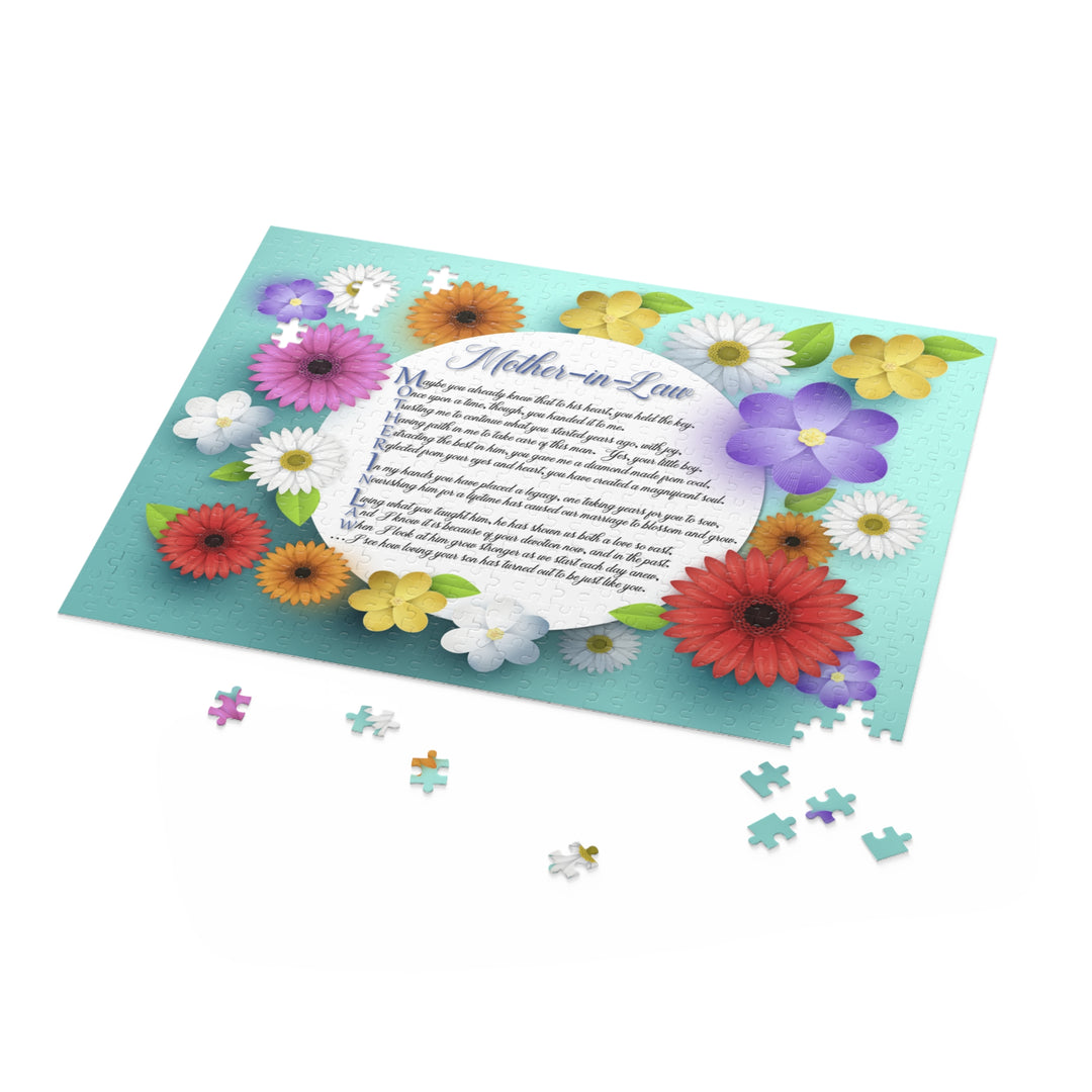 Mother-in-Law Acrostic Poem Puzzle - Flowers