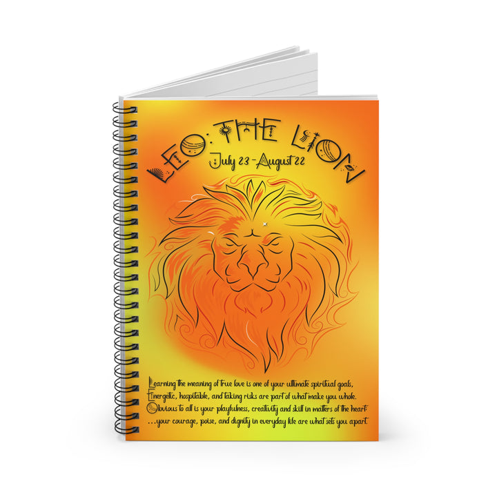 Written in the Stars "Leo" Spiral Notebook - Ruled Line