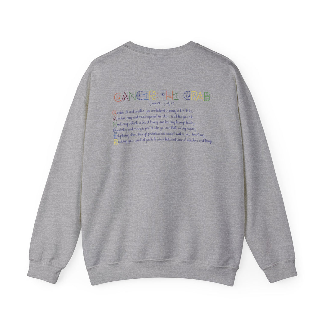 Cancer Acrostic Poem Astrology Sweatshirt - Unisex