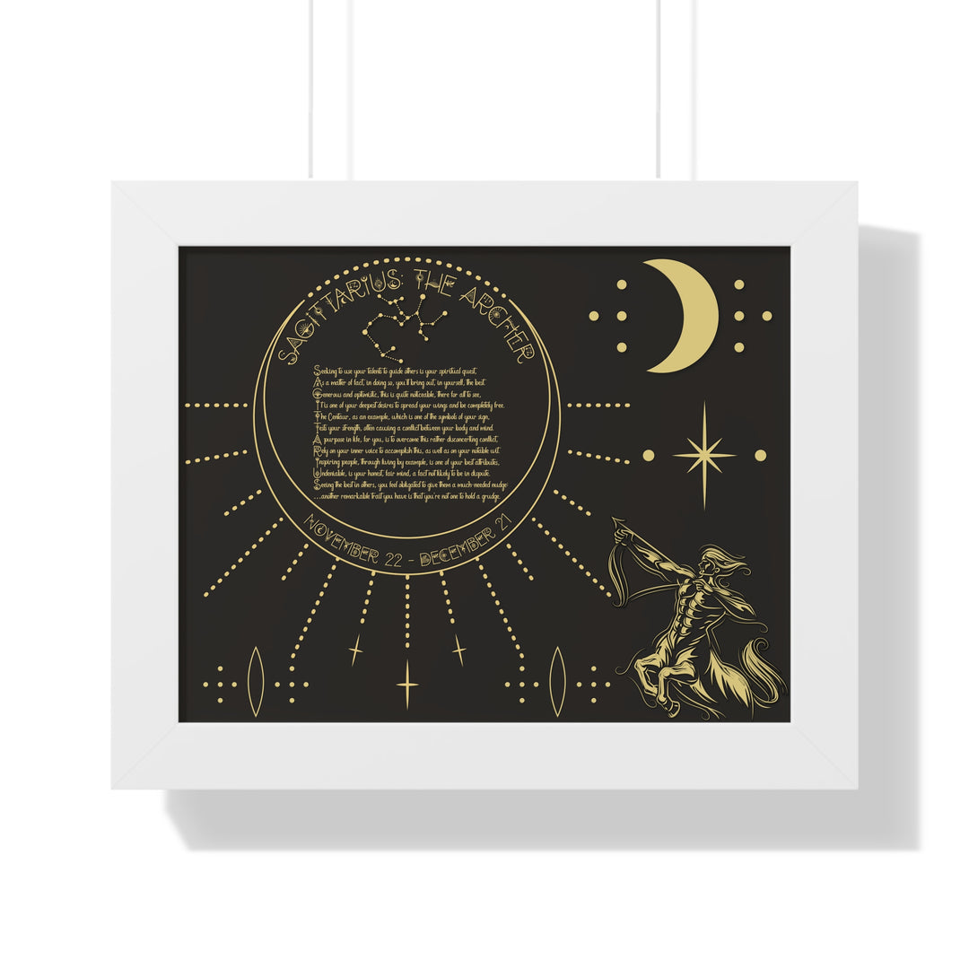Written in the Stars Framed Acrostic Poem Print - Sagittarius