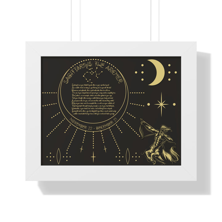 Written in the Stars Framed Acrostic Poem Print - Sagittarius