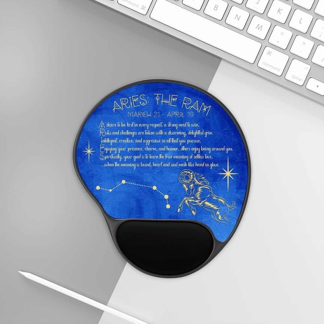 Written in the Stars Mouse Pad With Wrist Rest - Aries