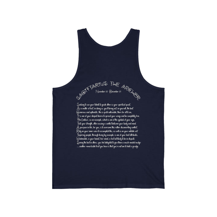 “Sagittarius” Unisex Acrostic Poem Jersey Tank