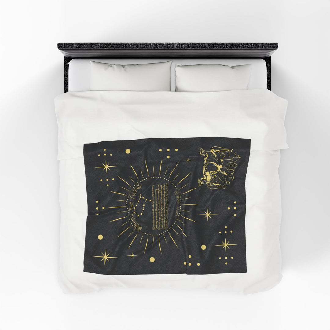 Gemini Acrostic Poem Velveteen Blanket