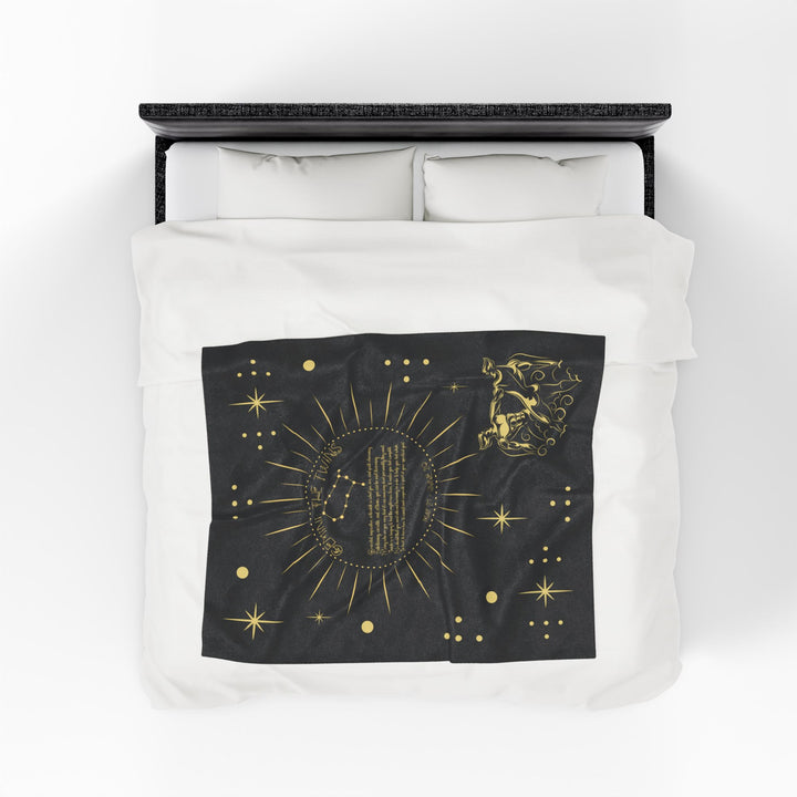 Gemini Acrostic Poem Velveteen Blanket