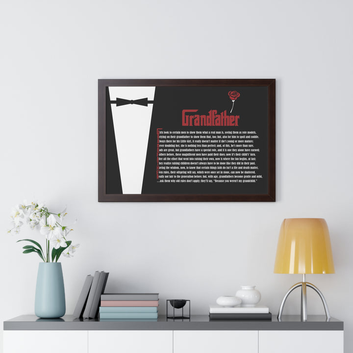 It's Just a Phrase "Grandfather" Framed Acrostic Poem Print