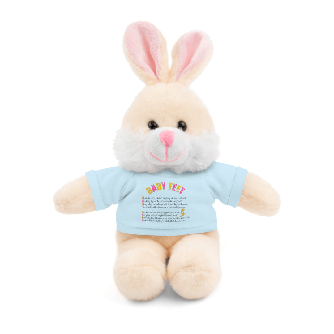 Baby Feet Acrostic Poem Stuffed Animals with Tee - Baby Feet - Gold Footprints