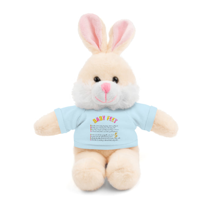Baby Feet Acrostic Poem Stuffed Animals with Tee - Baby Feet - Gold Footprints