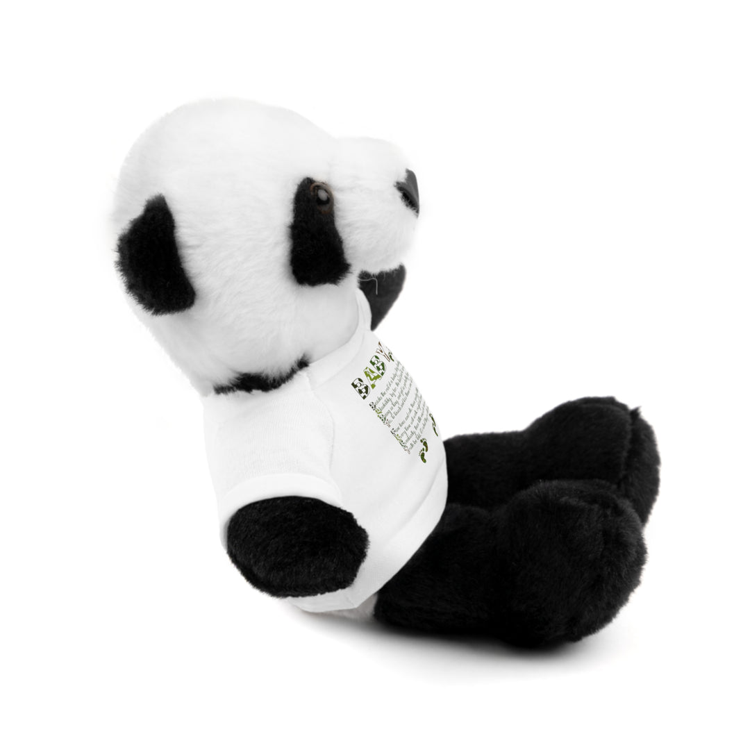 Baby Feet Acrostic Poem Stuffed Animal Collection with T-Shirt - Camo