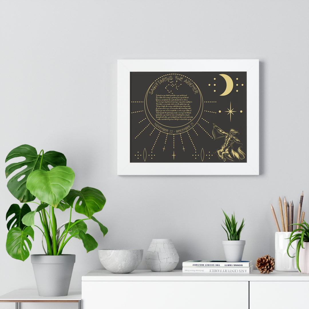 Written in the Stars Framed Acrostic Poem Print - Sagittarius