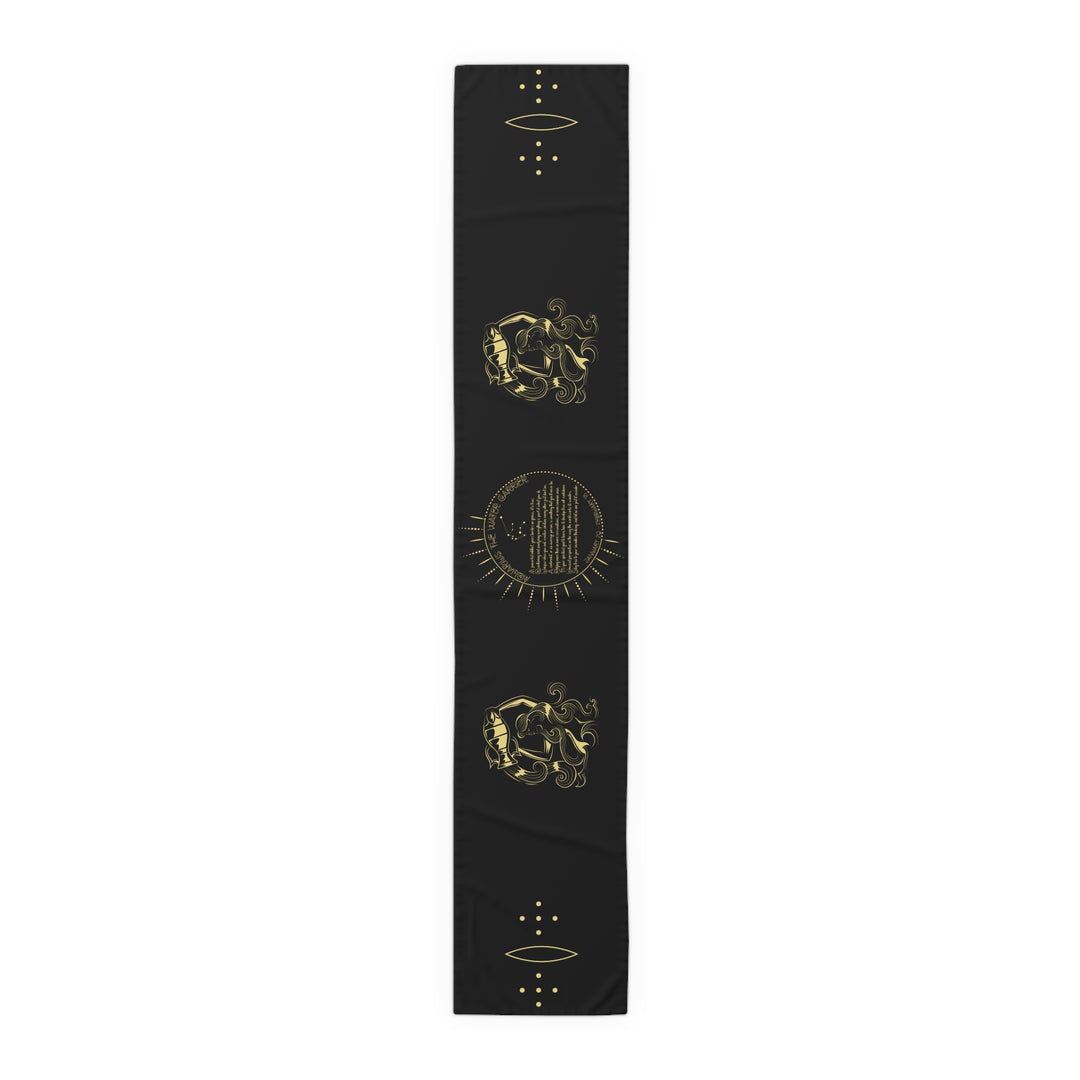 Aquarius Acrostic Poem Table Runner