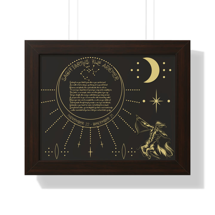 Written in the Stars Framed Acrostic Poem Print - Sagittarius