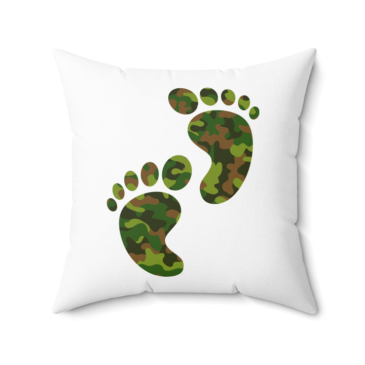 "Baby Feet" Acrostic Poem Pillow - Camo