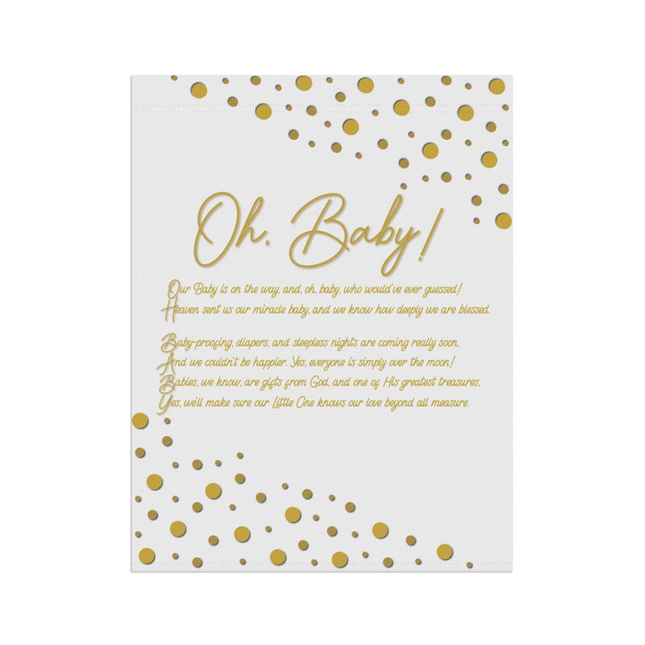 Oh, Baby! Acrostic Poem outdoor/Garden Banner