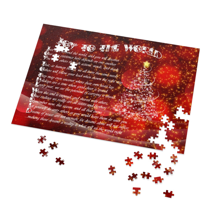 Joy to the World Acrostic Poem Jigsaw Puzzle  Tin Box