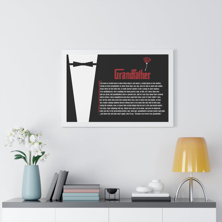 "Grandfather" Framed Acrostic Poem Print