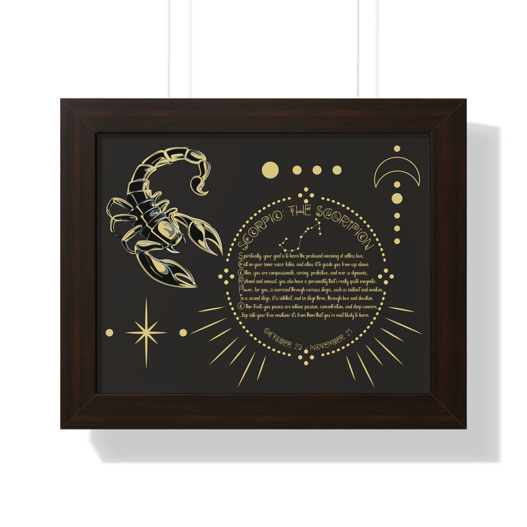 Written in the Stars Framed Acrostic Poem Print - Scorpio