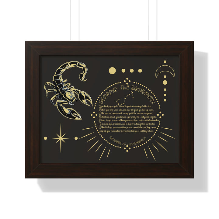 Written in the Stars Framed Acrostic Poem Print - Scorpio