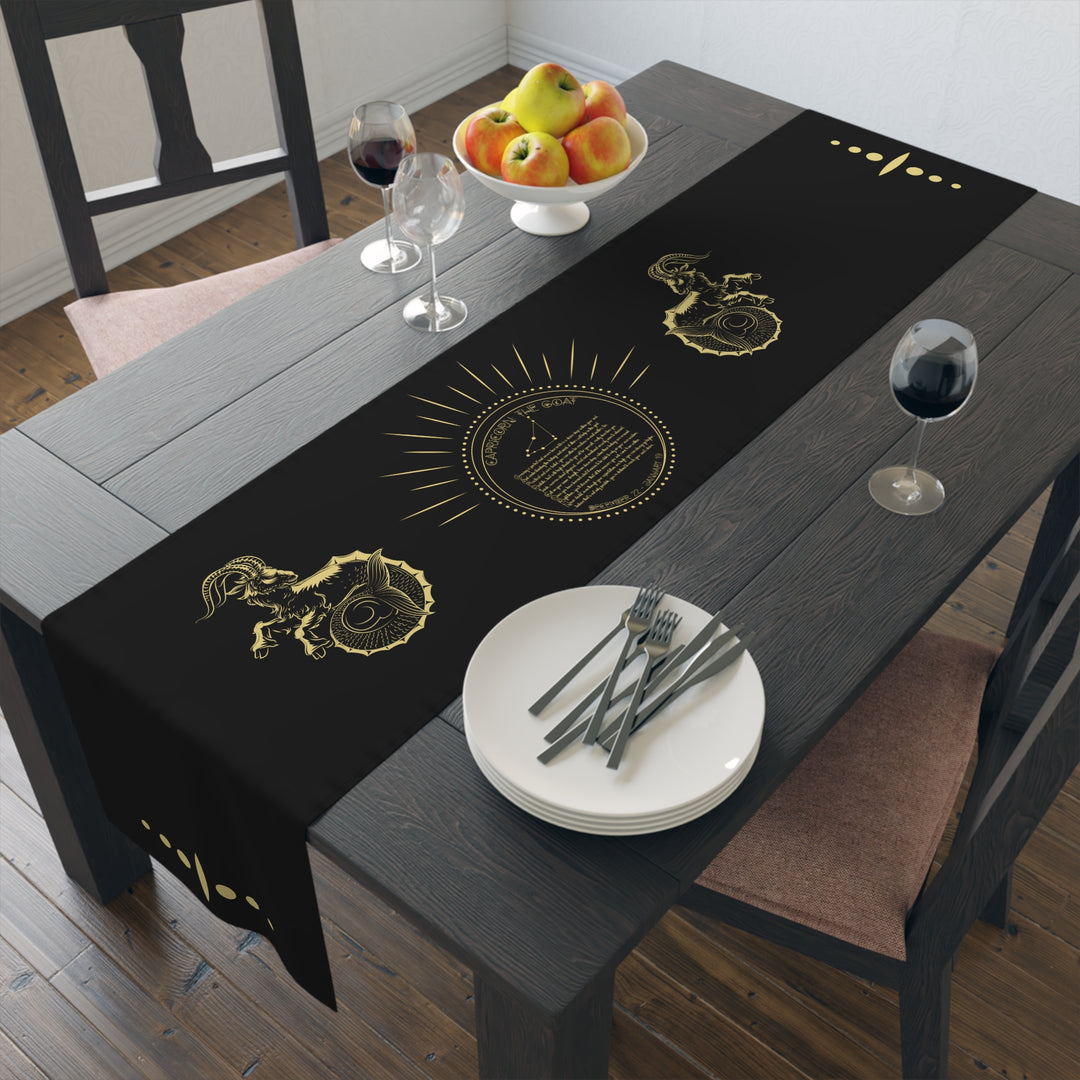 Capricorn Acrostic Poem Table Runner