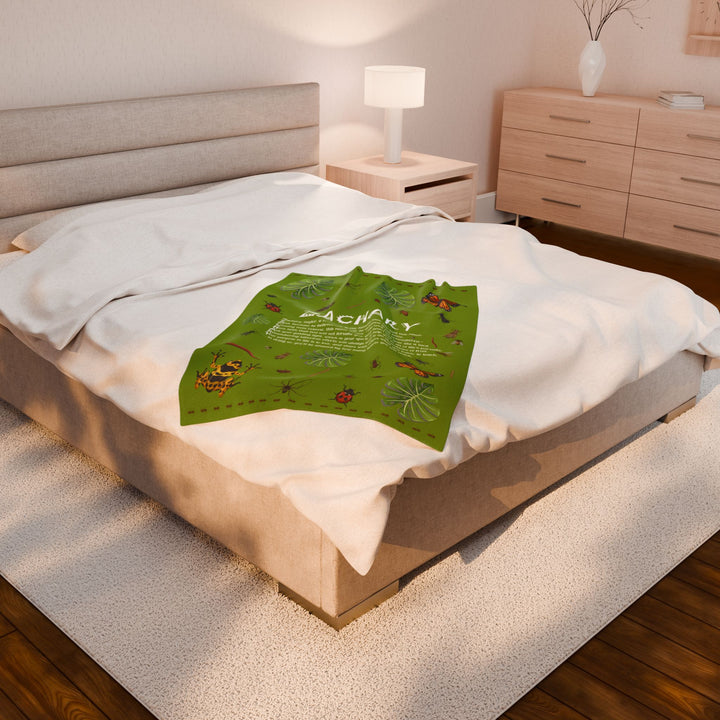 Namesakes Acrostic Poem Velveteen Plush Blanket - Bug Design