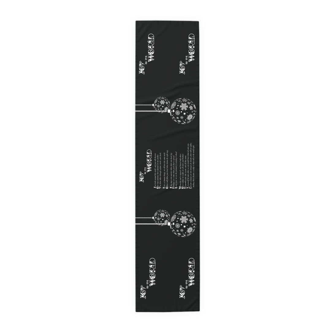 Joy to the World Acrostic Poem Table Runner - Black-Ornaments