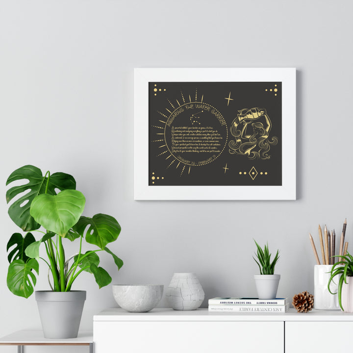 Written in the Stars Framed Acrostic Poem Print - Aquarius