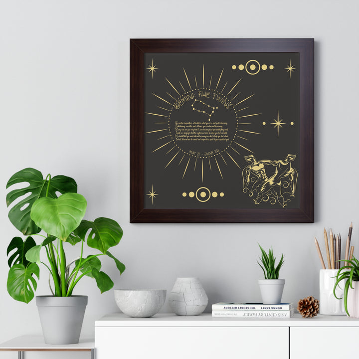 Written in the Stars Framed Acrostic Poem Print - Gemini