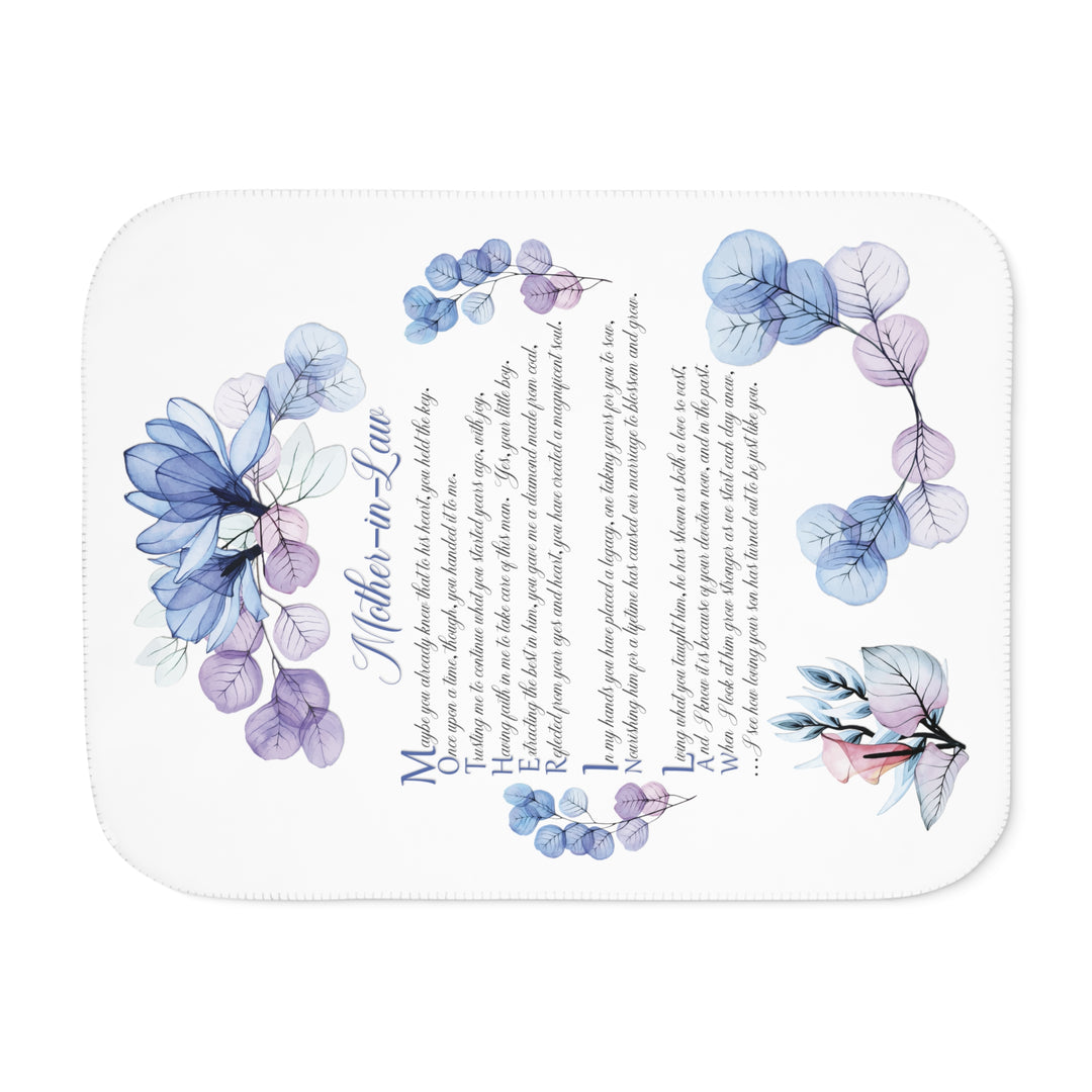 It's Just a Phrase Sherpa Blanket - Mother-in-Law - Lovely Flowers