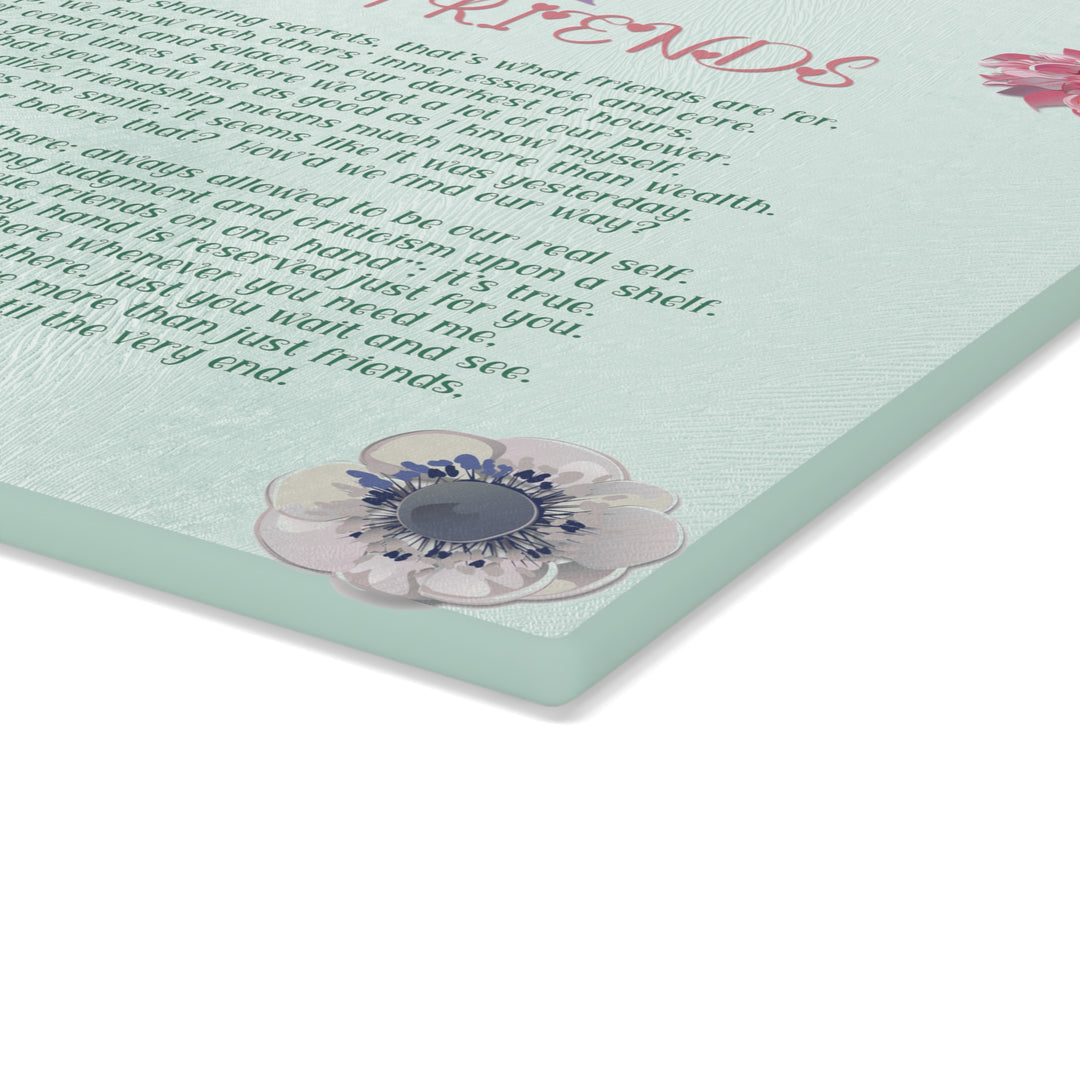 It's Just a Phrase Glass Cutting Board - "Forever Friends" - Personalized