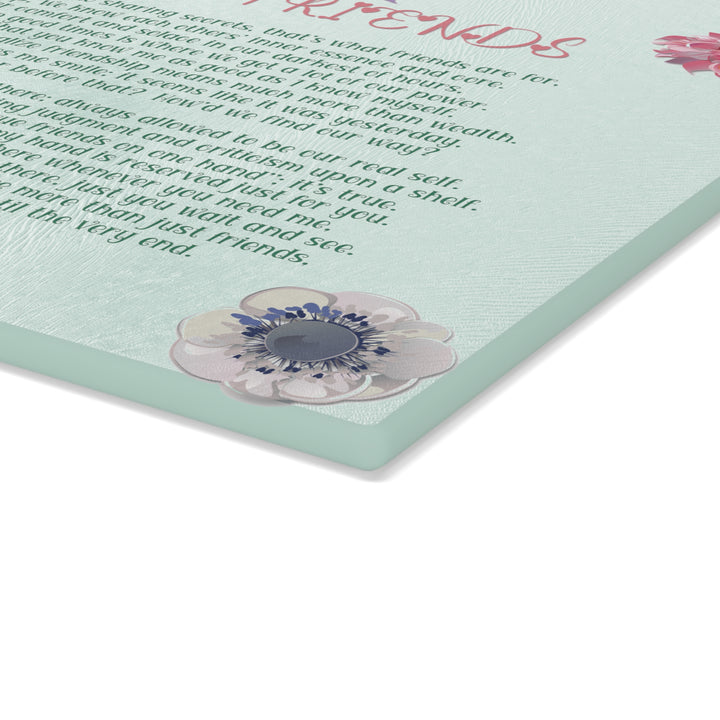 It's Just a Phrase Glass Cutting Board - "Forever Friends" - Personalized