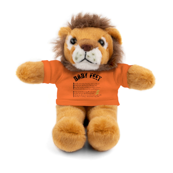 Baby Feet Acrostic Poem Stuffed Animal Collection with T-Shirt - Pink Footprints