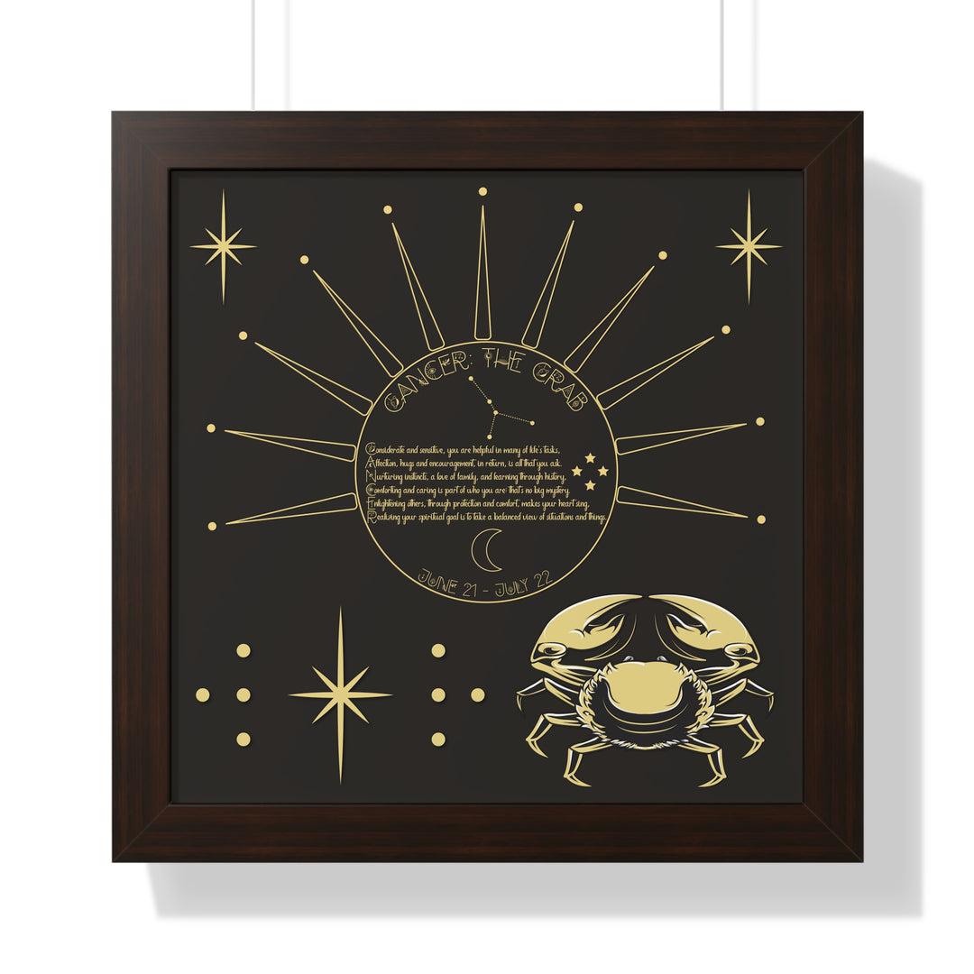 Written in the Stars Framed Acrostic Poem Print - Cancer