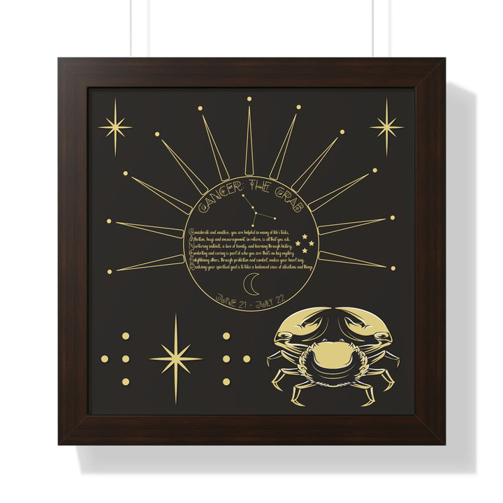 Written in the Stars Framed Acrostic Poem Print - Cancer