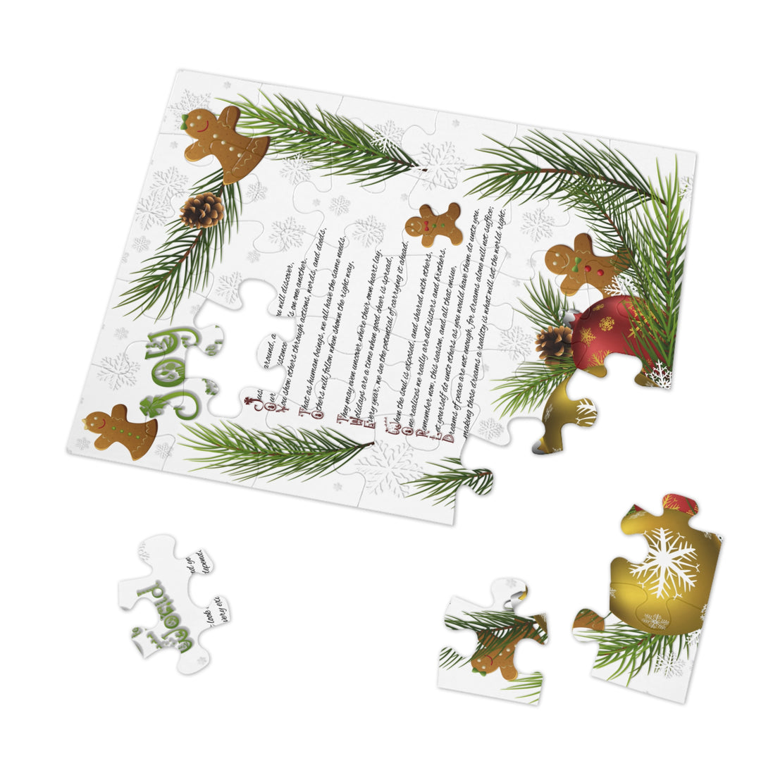 Joy to the World Acrostic Poem Puzzle - Gingerbread - Tin Box