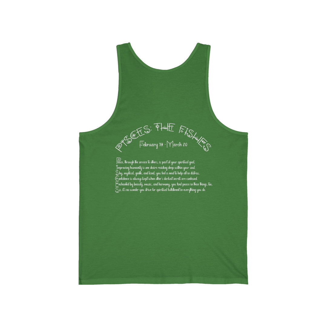 “Pisces” Acrostic Poem Unisex Jersey Tank