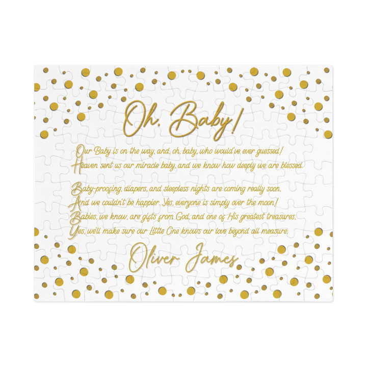 Oh, Baby! Acrostic Poem Jigsaw Puzzle - Personalized - Tin Box