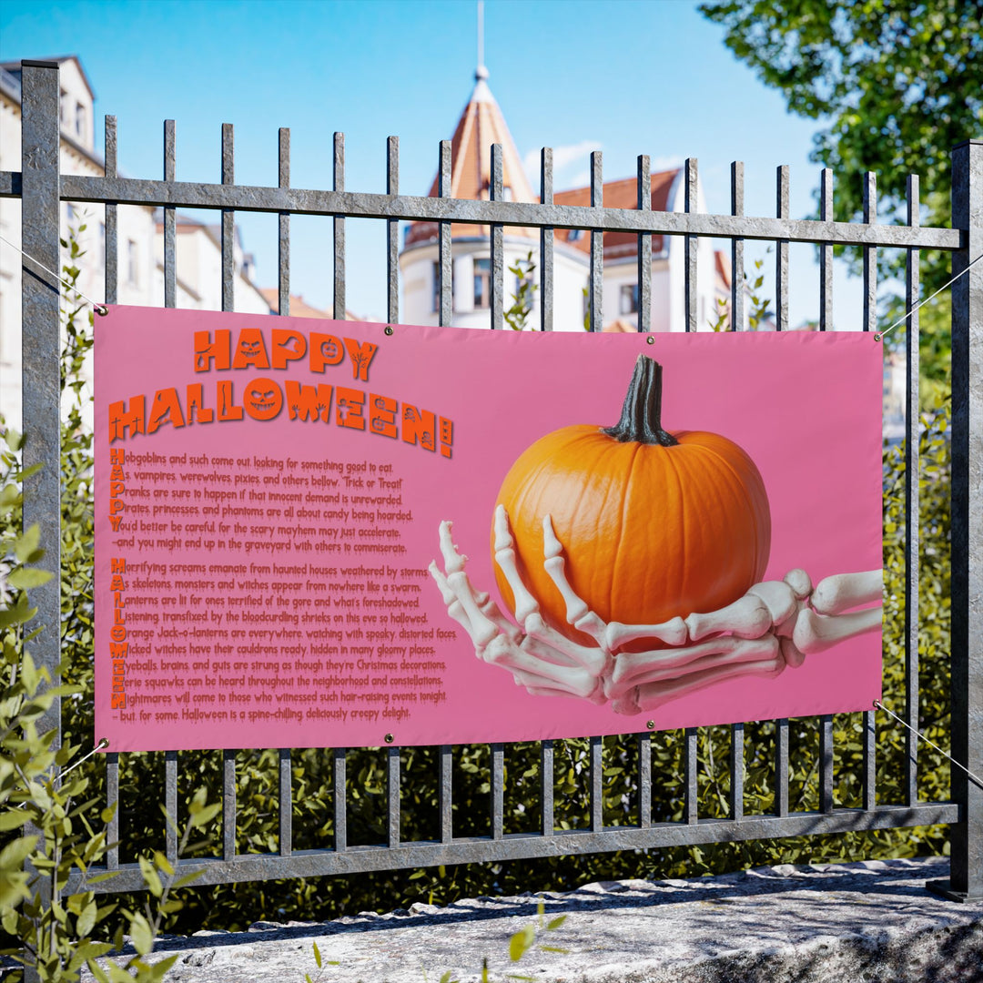 DPI TOO LOW! Happy Halloween Acrostic Poem Vinyl Banner