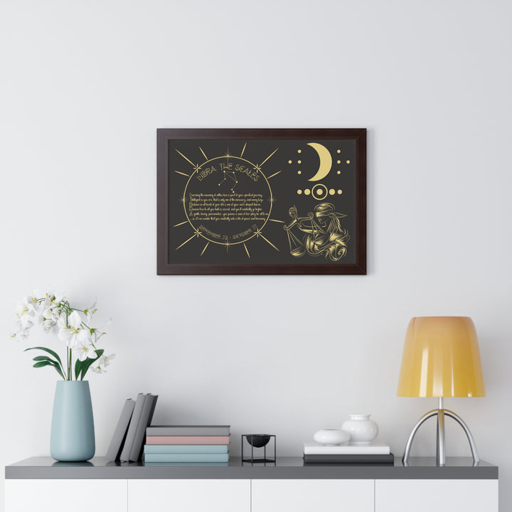 Written in the Stars Framed Acrostic Poem Print - Libra