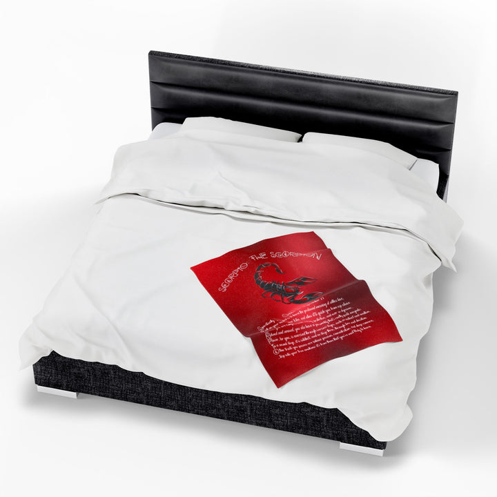 Scorpio Acrostic Poem Velveteen Plush Blanket
