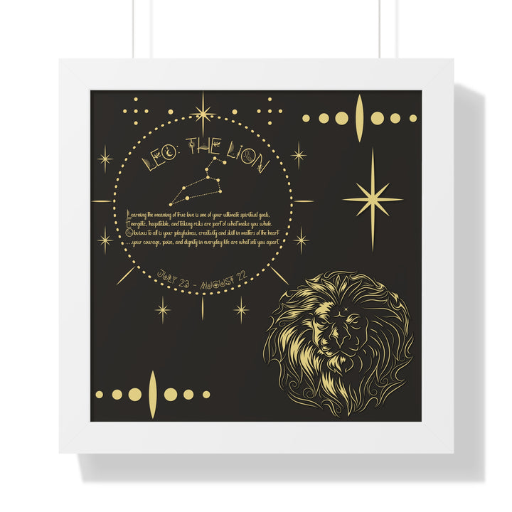 Written in the Stars Framed Acrostic Poem Print - Leo