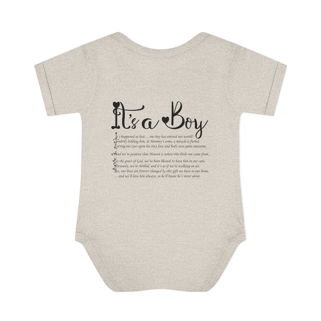 It's a Boy Acrostic Poem Baby Bodysuit - Ducky Design