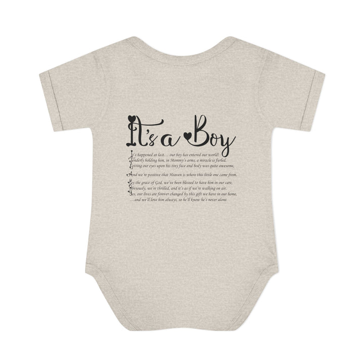 It's a Boy Acrostic Poem Baby Bodysuit - Ducky Design
