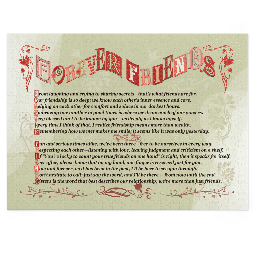 Forever Friends Acrostic Poem Puzzle  - Whimisical - Tin Box