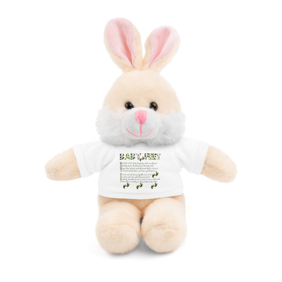 Baby Feet Acrostic Poem Stuffed Animal Collection with T-Shirt - Camo