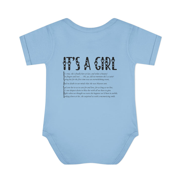 It's a Girl Acrostic Poem Baby Bodysuit - Baby Elephant