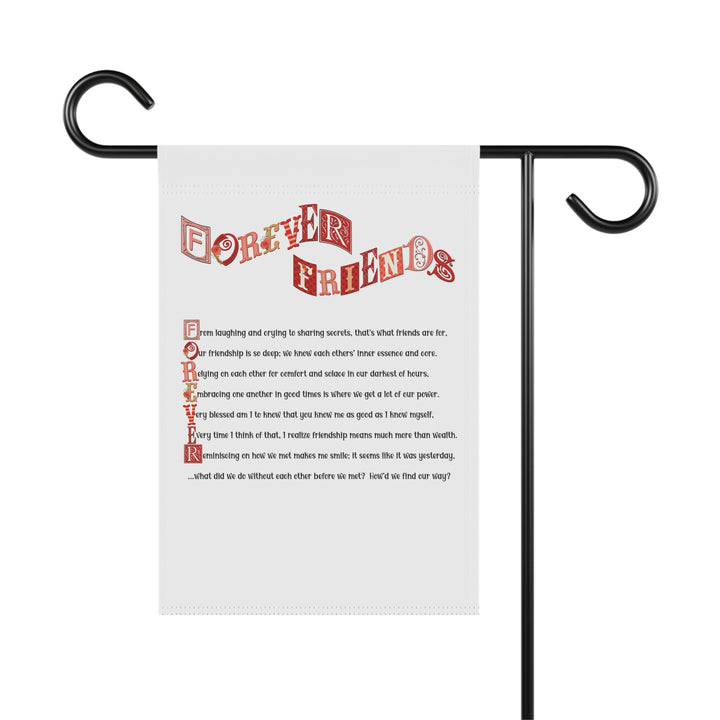 Friends Forever Acrostic Poem outdoor/Garden Banner - Camo
