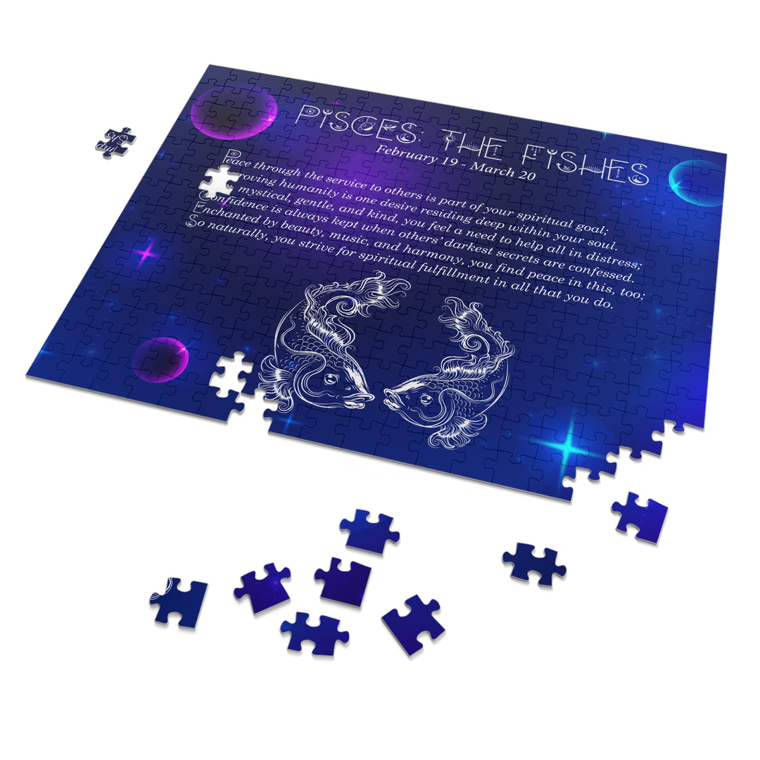 Pisces Acrostic Poem Puzzle - Tin Box