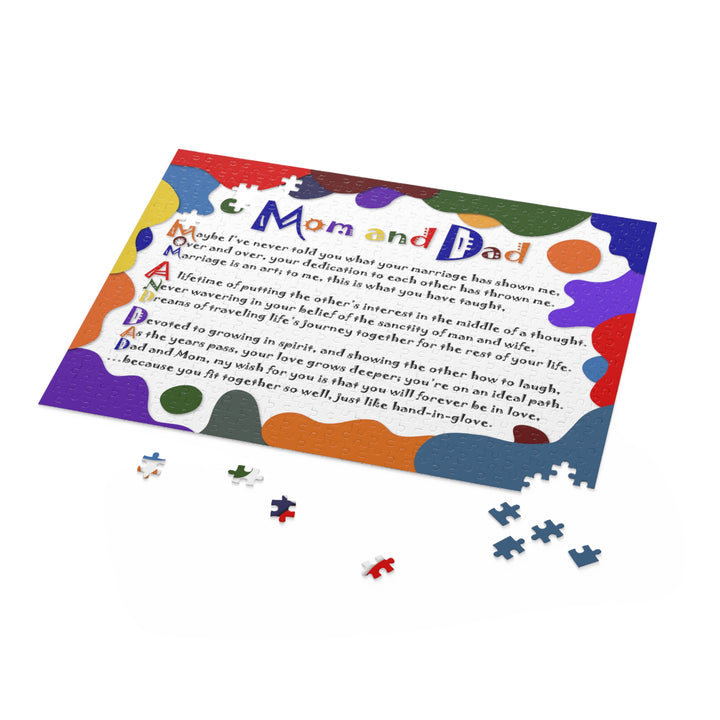 It's Just a Phrase "Mom and Dad" Acrostic Poem Jigsaw Puzzle